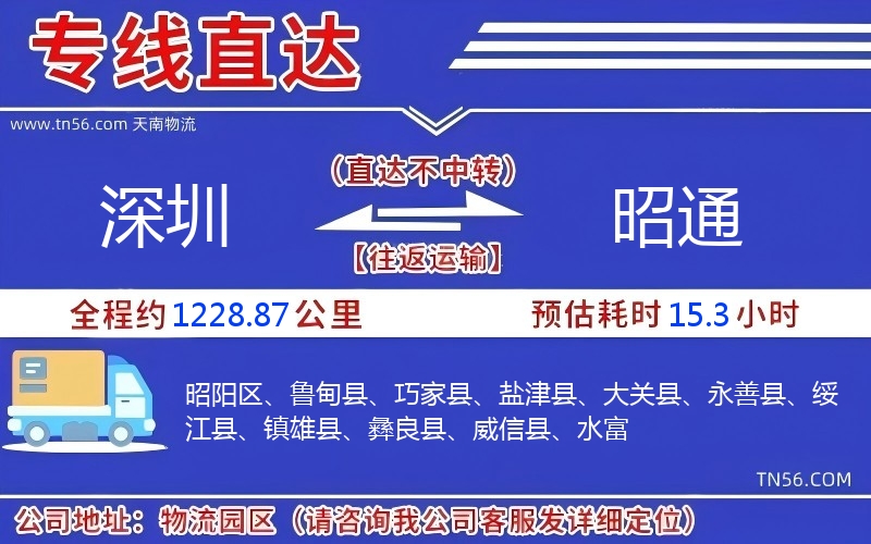深圳到昭通物流公司 深圳到昭通物流公司