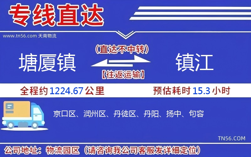 塘廈鎮(zhèn)到鎮(zhèn)江物流公司