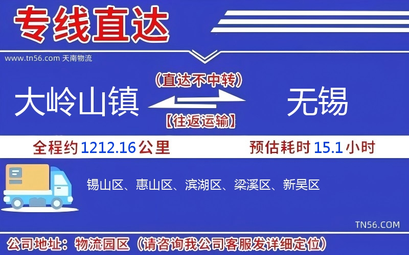 大嶺山鎮(zhèn)到無錫物流公司