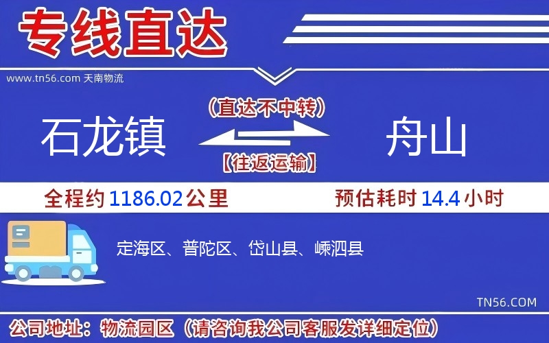 石龍鎮(zhèn)到舟山物流公司