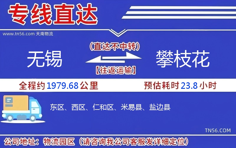 無(wú)錫到攀枝花物流公司